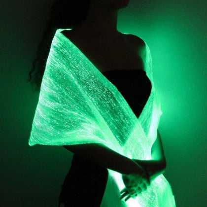LUMISHAWL SILVER (LUMINOUS FIBER OPTIC FABRIC SHAWL)